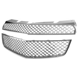 Chrome Upper and Lower Mesh Grille