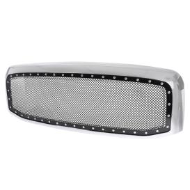 Spec-D Tuning Chrome Mesh Grille With Rivets