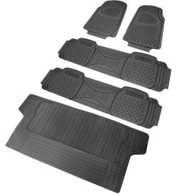 Gray 3D Print Floor Mats with Trunk Mat