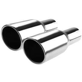 2.5" Inlet B Style Muffler With 3.75" Chrome Tip