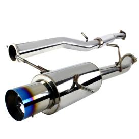 Spec-D Tuning 3" Piping Cat Back Exhaust System 4.5" Tips with Burnt Tips