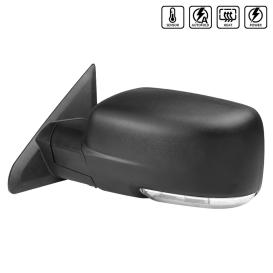 Spec-D Tuning Driver Side Textured Black Power Side View Mirror with Clear Lens LED Turn Signal
