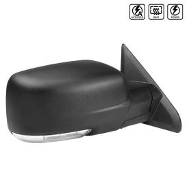 Spec-D Tuning Passenger Side Textured Black Power Side View Mirror with Clear Lens LED Turn Signal