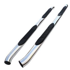 Spec-D Tuning 3" Chrome Round Side Step Bars