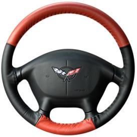 Wheelskins EuroTone Two-Color Leather Steering Wheel Cover