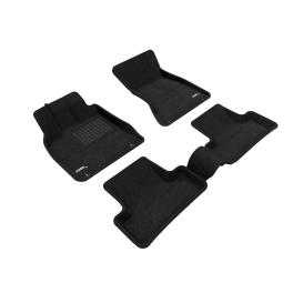 2009-2017 Audi Q5 3D MAXpider 1st & 2nd Row Black Elegant Carpet Floor Mats