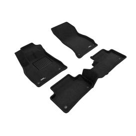2018-2020 Audi Q5 3D MAXpider 1st & 2nd Row Black Elegant Carpet Floor Mats