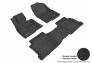 3D MAXpider 1st & 2nd Row Classic All-Weather Black Floor Liners - 3D MAXpider L1MZ04002209