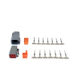 AEM Electronics AEM DTM-Style 6 Way Connector Kit w/ Plug / Receptacle / Wedge Locks / 7 Female Pins / 7 Male pins