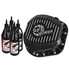 aFe Pro Series Differential Cover Black w/ Machined Fins & Gear Oil (10.25/10.50-12)