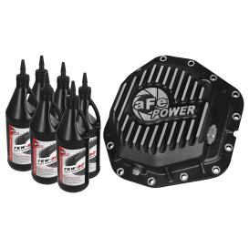 aFe Pro Series Rear Differential Cover Black w/ Machined Fins & Gear Oil