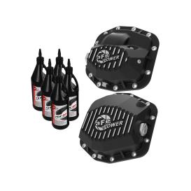 Pro Series Differential Cover Black w/ Machined Fins & Gear Oil (Dana M186/M220)