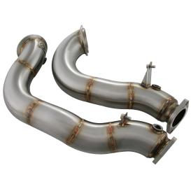 aFe Twisted Steel 3" 304 Stainless Steel Race Series Downpipe w/o Cats
