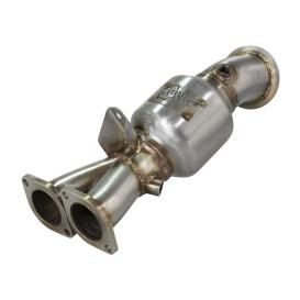 aFe Twisted Steel 2-1/2" to 3" 304 Stainless Steel Street Series Downpipe