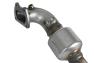 aFe Twisted Steel 409 Stainless Steel Street Series Header Downpipes w/ Cats - aFe 48-48025-HC