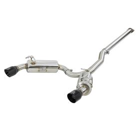 Takeda 3" to 2-1/2" 304 Stainless Steel Cat-Back Exhaust w/ Black Tips