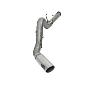 aFe Large Bore-HD 5" 409 Stainless Steel DPF-Back Exhaust System w/ Polished Tip