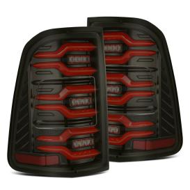 LUXX-Series Smoke Lens, Black-Red Housing LED Tail Lights w/ Sequential Turn Signal