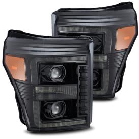 AlphaRex Alpha Black Housing, Clear Lens PRO-Series Projector Headlights With Sequential Turn Signal