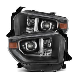 PRO-Series Clear Lens, Black Housing LED Projector Headlights w/ Sequential Turn Signal
