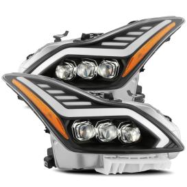 AlphaRex Black Housing, Clear Lens NOVA-Series G2 LED Projector Headlights With Sequential Turn Signal