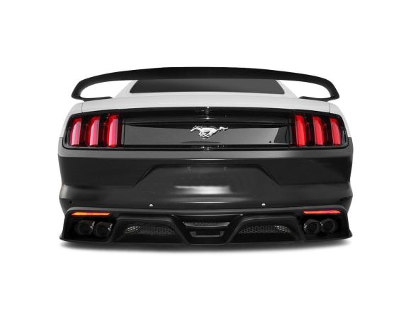 Anderson Composites 15-16 Ford Mustang R-Style Rear Valance (for Quad Tip Exhaust) - Anderson Composites AC-RL15FDMU-GR-GF