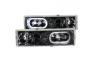 Anzo Driver and Passenger Side Crystal Headlights With Halo (Carbon Fiber Look Housing, Clear Lens) - Anzo 111005