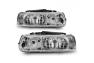 Anzo Driver and Passenger Side Crystal Headlights (Chrome Housing, Clear Lens) - Anzo 111011