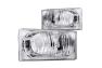 Anzo Driver and Passenger Side Crystal Headlights (Chrome Housing, Clear Lens) - Anzo 111023