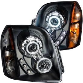 Anzo Driver and Passenger Side Projector Headlights with CCFL Halo (Black Housing, Clear Lens)
