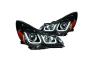 Anzo Driver and Passenger Side U-Bar Style Projector Headlights (Black Housing, Clear Lens) - Anzo 111285