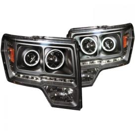 Anzo Driver and Passenger Side G2 Projector Headlights with CCFL Halo (Black Housing, Clear Lens)