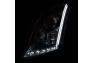 Anzo Driver and Passenger Side Plank Style Projector Headlights (Black Housing, Clear Lens) - Anzo 111308