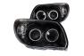 Anzo Driver and Passenger Side U-Bar Style Projector Headlights (Black Housing, Clear Lens) - Anzo 111320