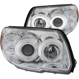 Anzo Driver and Passenger Side U-Bar Style Projector Headlights (Chrome Housing, Clear Lens)