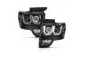 Anzo Driver and Passenger Side U-Bar Style Projector Headlights (Black Housing, Clear Lens) - Anzo 111351