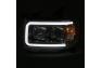 Anzo Driver and Passenger Side Plank Style Projector Headlights (Chrome Housing, Clear Lens) - Anzo 111382