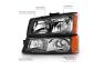 Anzo Driver and Passenger Side 4Pc Crystal Headlights With Turn Signal Lights (Black Housing, Clear Lens) - Anzo 111452
