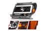 Anzo Driver and Passenger Side Plank Style Projector Headlights (Black Housing, Clear Lens) - Anzo 111517