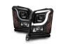 Anzo Driver and Passenger Side Plank Style Projector Headlights (Black Housing, Clear Lens) - Anzo 111535