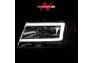 Anzo Driver and Passenger Side Light Bar Style Projector Headlights (Chrome Housing, Clear Lens) - Anzo 111542