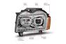 Anzo Driver and Passenger Side Light Bar Style Switchback Projector Headlights (Chrome Housing, Clear Lens) - Anzo 111544