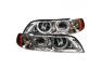 Anzo Driver and Passenger Side Projector Headlights with Halo (Chrome Housing, Clear Lens) - Anzo 121018