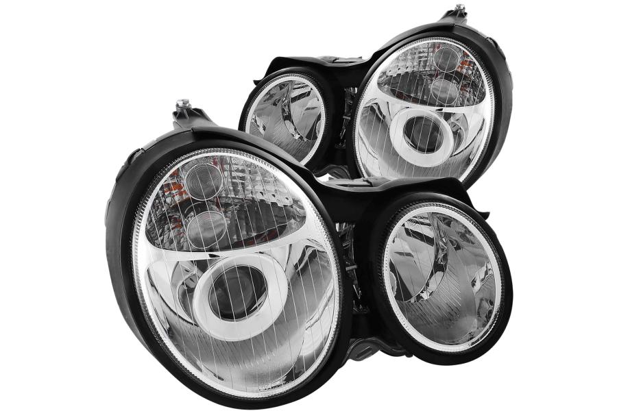 Anzo Driver and Passenger Side Projector Headlights (Chrome Housing, Clear Lens) - Anzo 121084