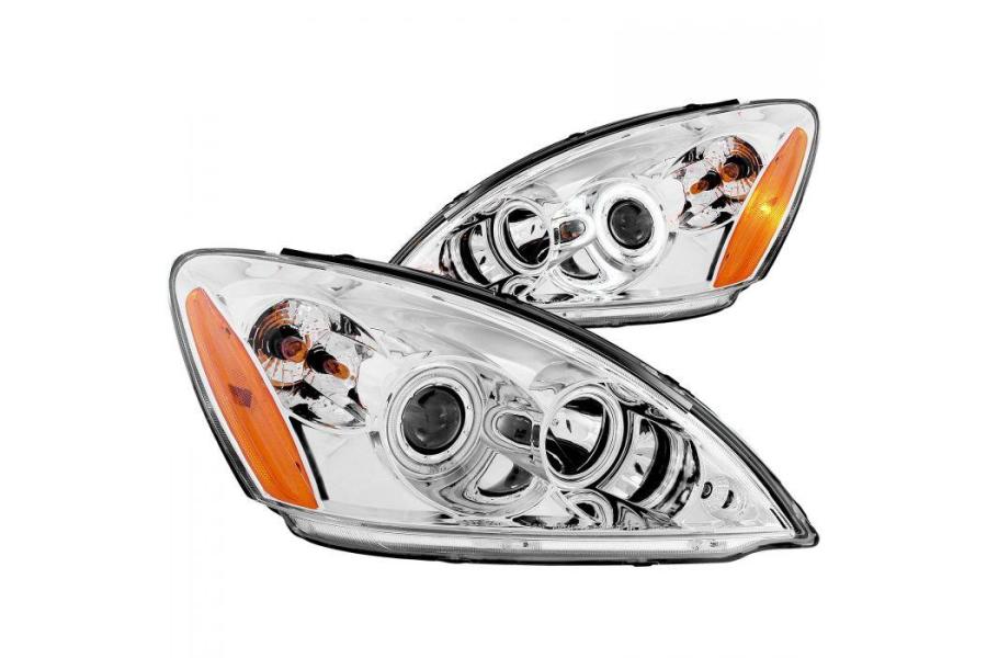 Anzo Driver and Passenger Side Projector Headlights with CCFL Halo (Chrome Housing, Clear Lens) - Anzo 121103