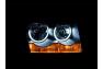 Anzo Driver and Passenger Side Crystal Headlights With CCFL Halo (Black Housing, Clear Lens) - Anzo 121138