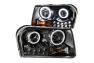 Anzo Driver and Passenger Side Projector Headlights With Halo (Black Housing, Clear Lens) - Anzo 121152