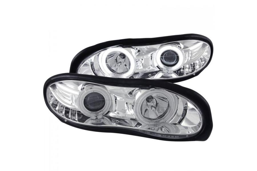 Anzo Driver and Passenger Side Projector Headlights with CCFL Halo (Chrome Housing, Clear Lens) - Anzo 121159