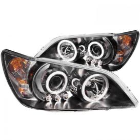 Anzo Driver and Passenger Side Projector Headlights With Halo (Black Housing, Clear Lens)
