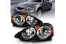 Anzo Driver and Passenger Side Crystal Headlights (Black Housing, Clear Lens) - Anzo 121209